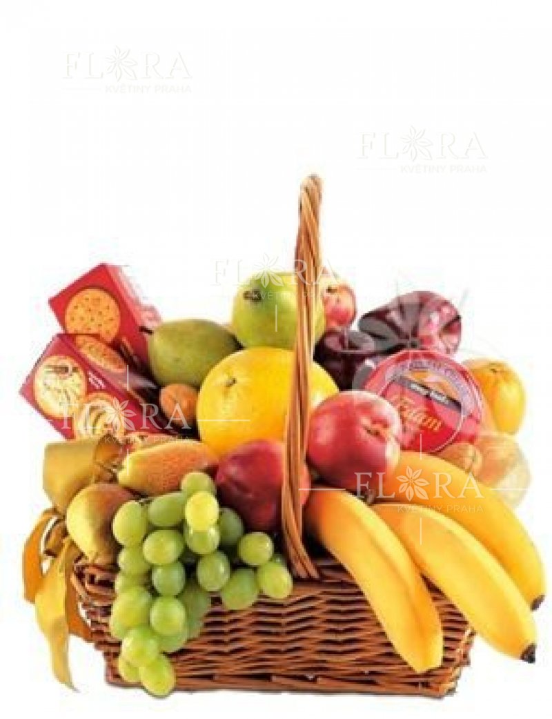 Gift fruit basket with cookies