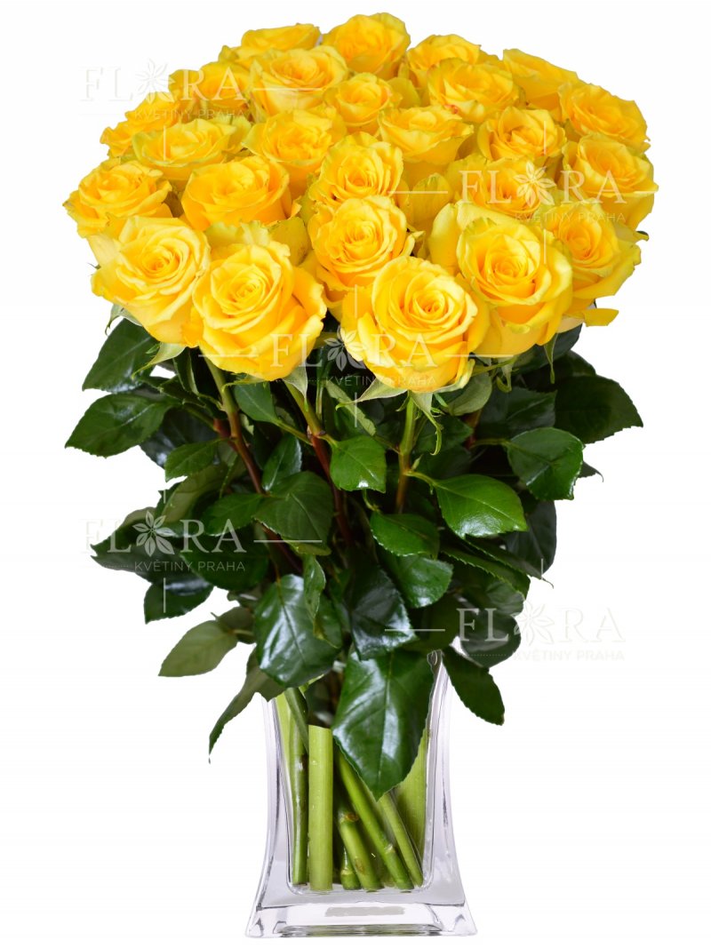 Bouquet of yellow roses: flowers online Prague