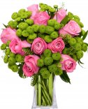 Bouquet of pink roses: flowers online Prague